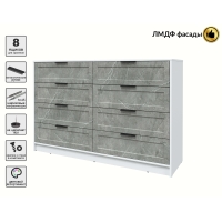 Kомод Тренд КТ-К157 (Белый платинум ЛДСП/ Керамика ЛМДФ) Ш1565 В1020 Г451